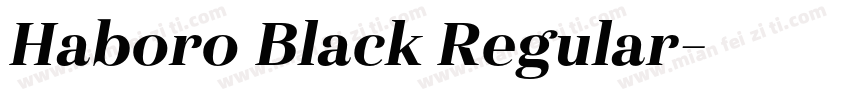 Haboro Black Regular字体转换